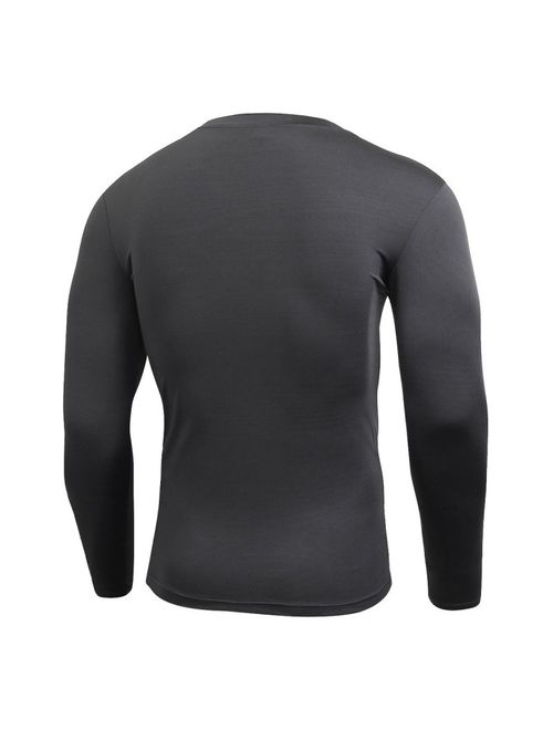 EFINNY Men Boy Long Sleeve Compression Under Base Layer Tight Sports Top T-Shirts