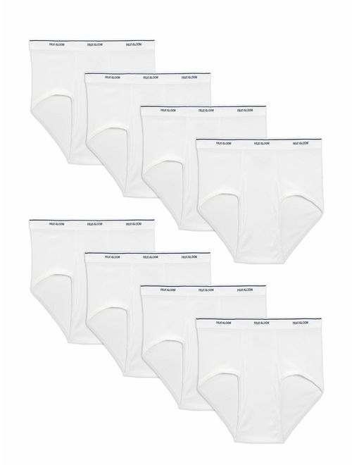 Fruit of the Loom Men's Cotton Solid Basic White Brief Multipack