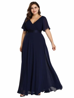 Alisapan Womens Plus Size Bridesmaid Dress Long Formal Evening Prom Dresses 9890