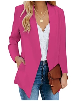 luvamia Women's Casual Long Sleeve Lapel Button Slim Work Office Blazer Jacket