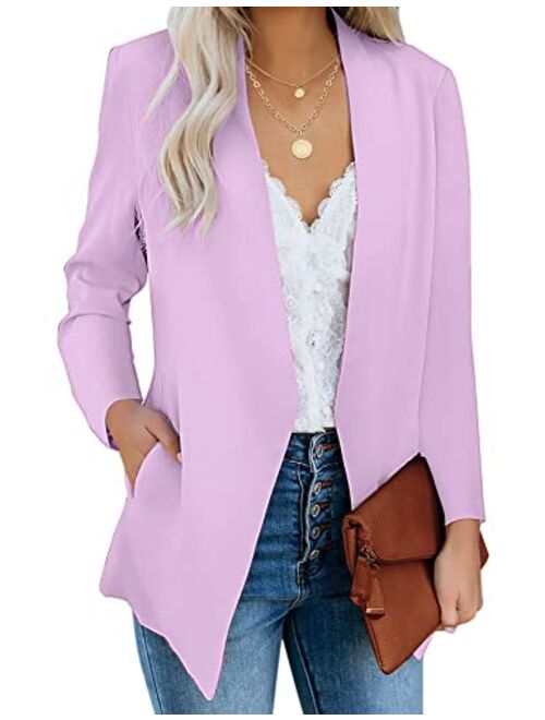 luvamia Women's Casual Long Sleeve Lapel Button Slim Work Office Blazer Jacket