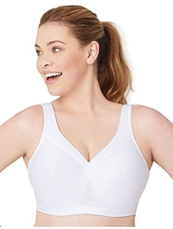 Glamorise Women's Full Figure MagicLift Plus Size Seamless Wirefree Back Close Sports Bra #1006