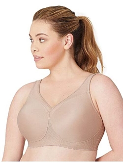 Glamorise Women's Full Figure MagicLift Plus Size Seamless Wirefree Back Close Sports Bra #1006