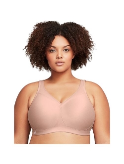 Glamorise Women's Full Figure MagicLift Plus Size Seamless Wirefree Back Close Sports Bra #1006