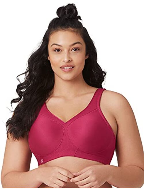 Glamorise Women's Full Figure MagicLift Plus Size Seamless Wirefree Back Close Sports Bra #1006