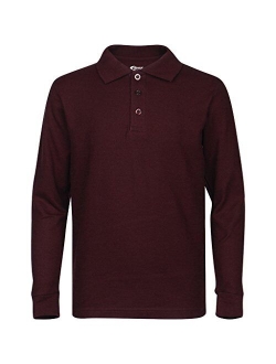 Premium Men's Long Sleeve Polo Shirts - Stain Guard Polo Shirts for Men