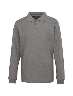 Premium Men's Long Sleeve Polo Shirts - Stain Guard Polo Shirts for Men