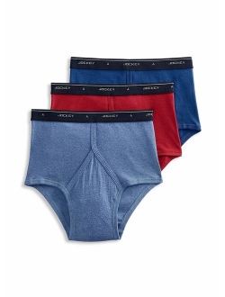 Men's Cotton Solid atyar Underwear Classic Full Rise Brief - 3 Pack