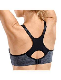 SYROKAN Women's Full Support High Impact Racerback Lightly Lined Underwire Sports Bra