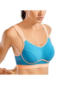 SYROKAN Women's High Impact Support Wirefree Bounce Control Plus Size Workout Sports Bra