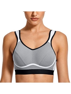 SYROKAN Women's High Impact Support Wirefree Bounce Control Plus Size Workout Sports Bra