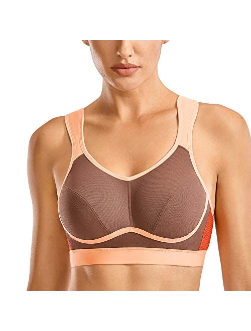 SYROKAN Women's High Impact Support Wirefree Bounce Control Plus Size Workout Sports Bra