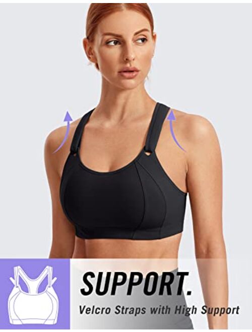 SYROKAN Women's High Impact Full Coverage Wire Free Lightly Padded Sports Bra