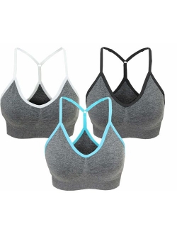 AKAMC Medium Support Cross Back Wirefree Removable Cups Yoga Sport Bra