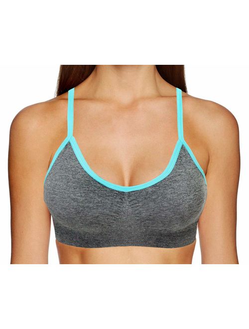 AKAMC Medium Support Cross Back Wirefree Removable Cups Yoga Sport Bra