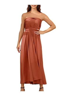 Sexyshine Women's Backless Gown Dress Convertible Multi-Way Wrap Halter Cocktail Dress Bandage Bridesmaid Long Dresses