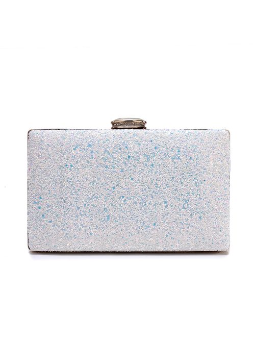 CARIEDO Women's Sparkling Clutch Purse Elegant Glitter Evening Bags Bling Evening Handbag for Dance Wedding Party Prom Bride