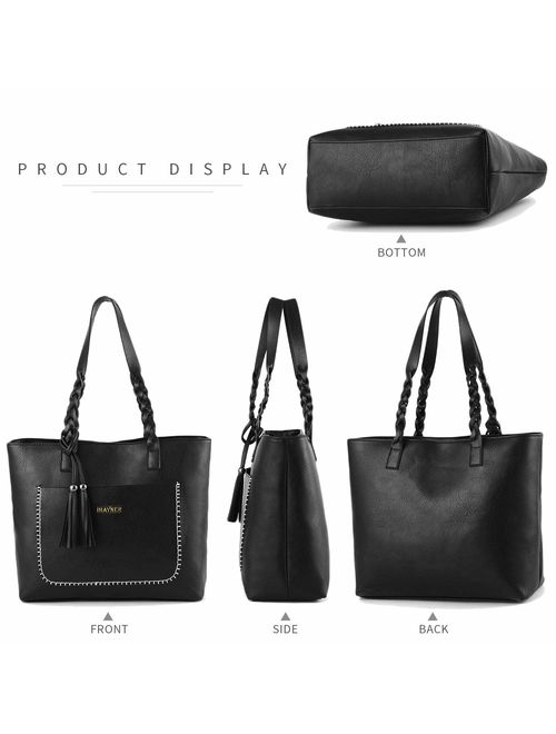 Women Tote Bags Retro Shoulder Bag Purse Satchel Hobo Purse Zippred Waterproof Travel Handbags with Tassel