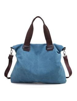 Women's Canvas Vintage Shoulder Bag Hobo Daily Purse Large Tote Top Handle Shopper Handbag