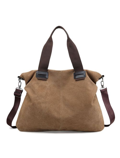 Women's Canvas Vintage Shoulder Bag Hobo Daily Purse Large Tote Top Handle Shopper Handbag