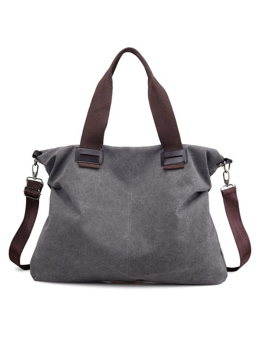 Women's Canvas Vintage Shoulder Bag Hobo Daily Purse Large Tote Top Handle Shopper Handbag