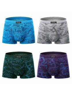 wirarpa Men's Breathable Modal Microfiber Trunks Underwear Covered Band Multipack