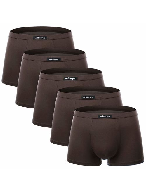 wirarpa Men's Breathable Modal Microfiber Trunks Underwear Covered Band Multipack