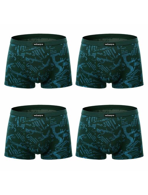 wirarpa Men's Breathable Modal Microfiber Trunks Underwear Covered Band Multipack