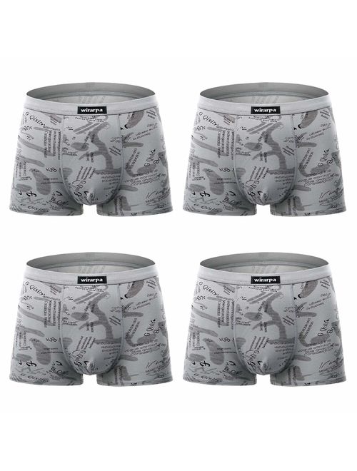 wirarpa Men's Breathable Modal Microfiber Trunks Underwear Covered Band Multipack