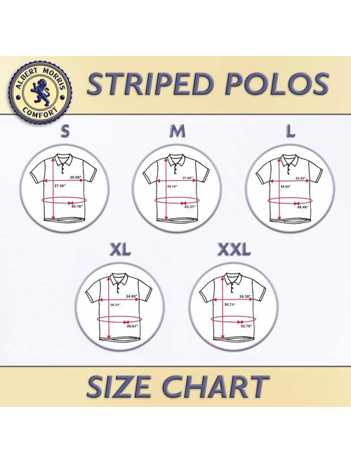 Albert Morris Mens Solid Short Sleeve Polo Shirts 4 Pack