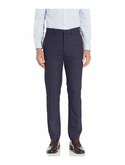 Haggar Men's Stretch Windowpane Slim Premium Flex Suit Separate Pant