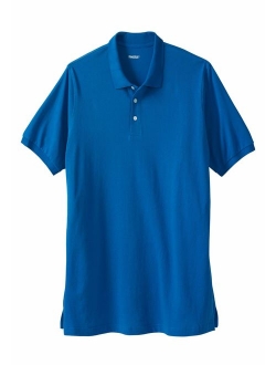 KingSize Men's Big and Tall Longer-Length Pique Polo Shirt