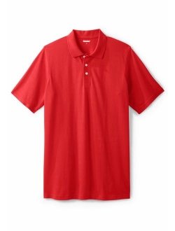 KingSize Men's Big and Tall Longer-Length Pique Polo Shirt