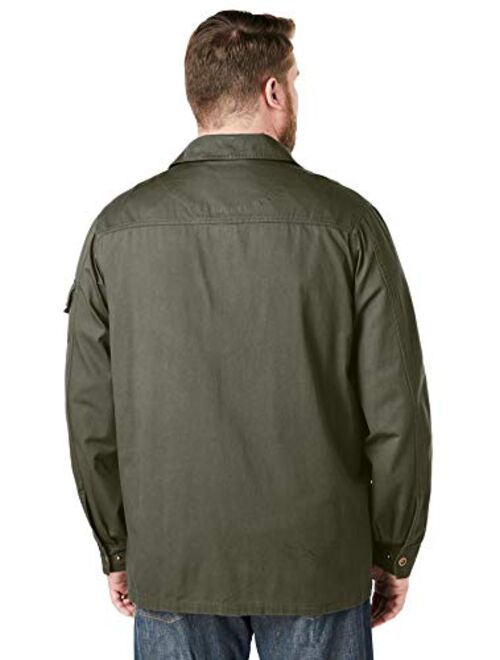 Boulder Creek Men's Big and Tall Multi-Pocket Twill Jacket