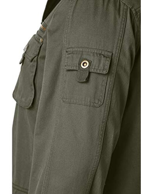 Boulder Creek Men's Big and Tall Multi-Pocket Twill Jacket