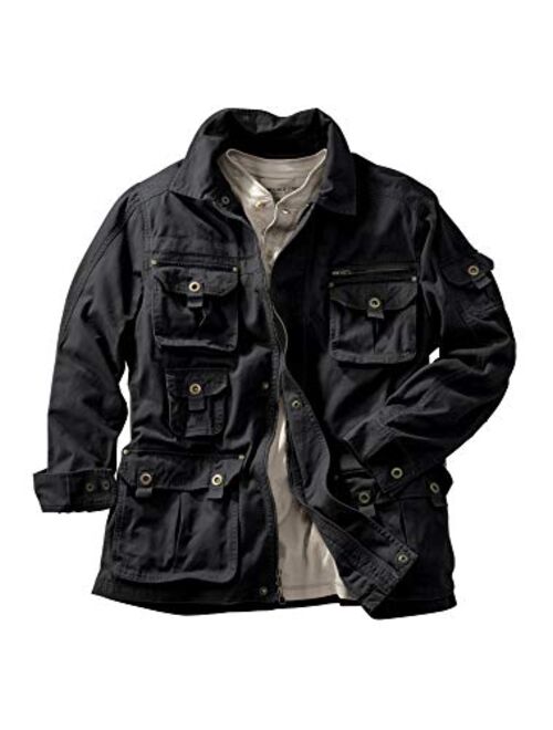 Boulder Creek Men's Big and Tall Multi-Pocket Twill Jacket