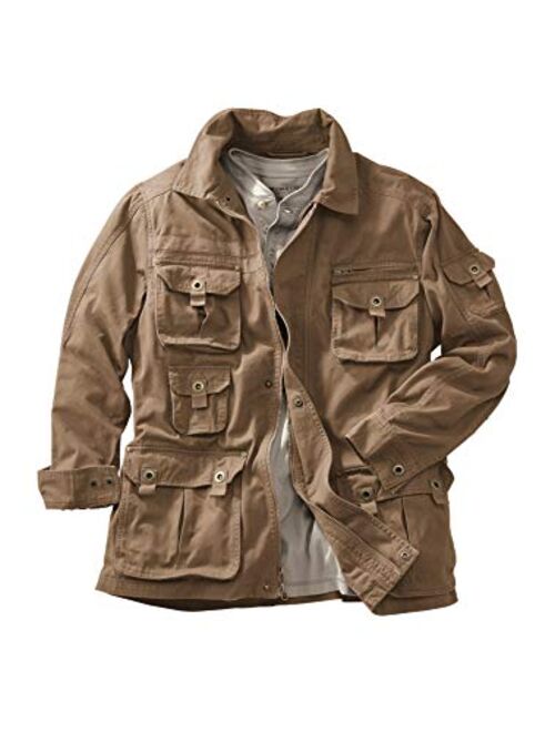 Boulder Creek Men's Big and Tall Multi-Pocket Twill Jacket