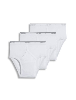 Men's Cotton Solid Underwear Classic Low-Rise Brief - 3 Pack