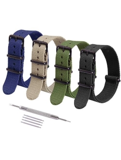 Ritche NATO Strap 16mm 18mm 20mm 22mm Premium Nylon Watch Band Strap with Stainless Steel Buckle