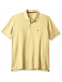 Men's Big and Tall Classic Fit Short Sleeve Solid Performance Deck Polo Shirt