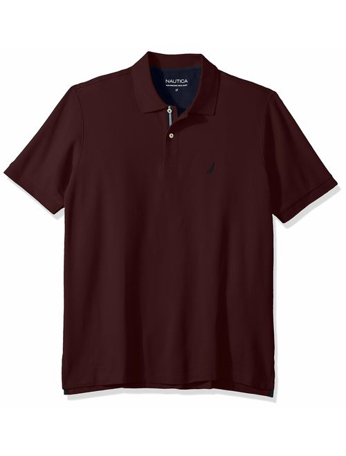 Nautica Men's Big and Tall Classic Fit Short Sleeve Solid Performance Deck Polo Shirt