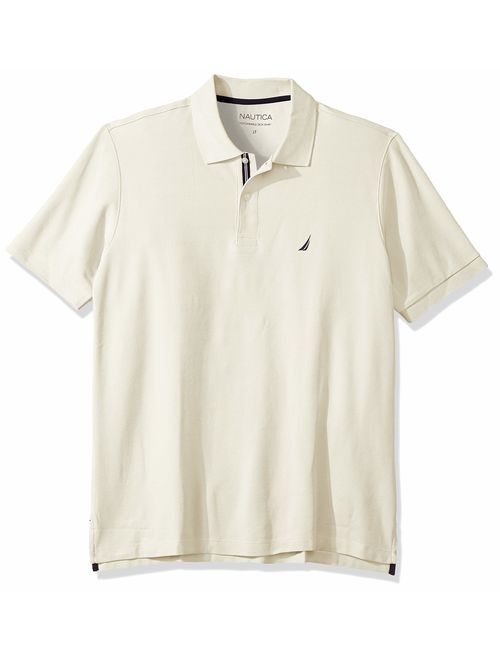 Nautica Men's Big and Tall Classic Fit Short Sleeve Solid Performance Deck Polo Shirt