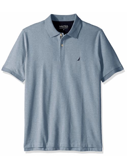 Nautica Men's Big and Tall Classic Fit Short Sleeve Solid Performance Deck Polo Shirt