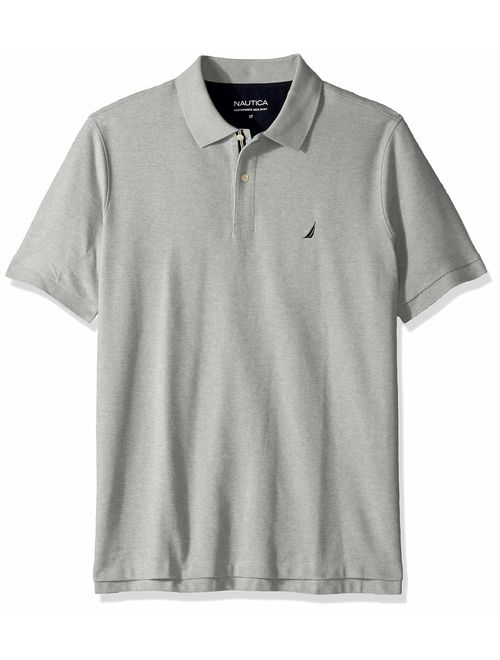 Nautica Men's Big and Tall Classic Fit Short Sleeve Solid Performance Deck Polo Shirt