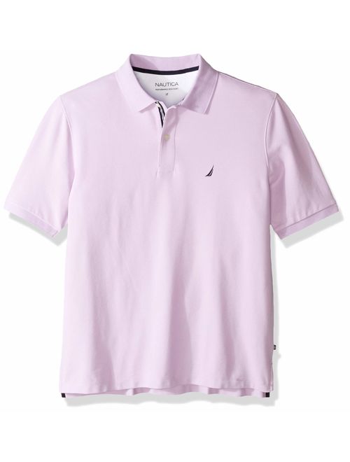 Nautica Men's Big and Tall Classic Fit Short Sleeve Solid Performance Deck Polo Shirt