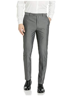 Adolfo Men's Micro Tech Slim Fit Flat Front Suit Pant