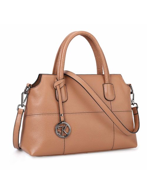 Kattee Genuine Leather Handbags for Women, Soft Hobo Satchel Shoulder Crossbody Bags Ladies Purses