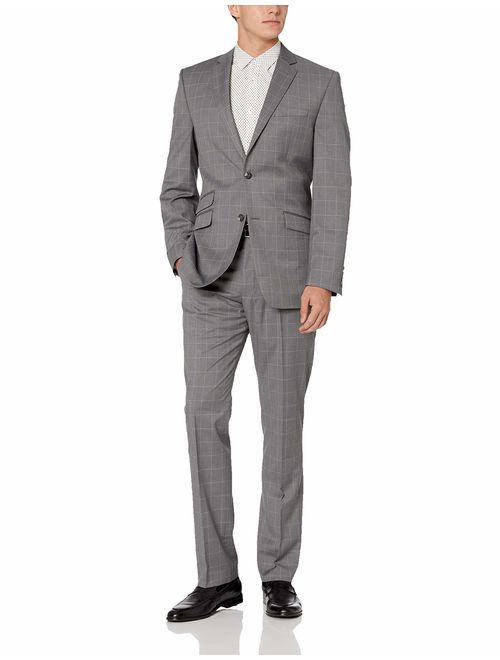 Perry Ellis Men's Slim Fit Suit w/ Hemmed Pant