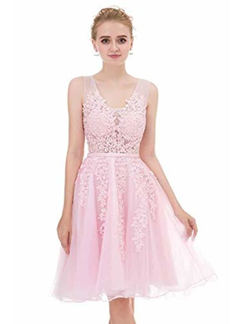 Annadress Women's Dress Short Net Bridesmaid Dress s Evening Cocktail Gowns