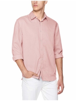 Isle Bay Linens Men's Standard-Fit Long Sleeve Casual Shirt